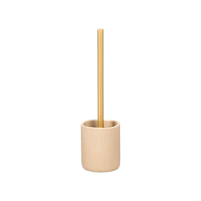 BEIGE POLYRESIN TOILET BRUSH HOLDER