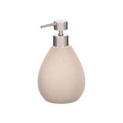 GREY STRIPED OVAL SOAP DISPENSER