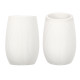 BICCHIERE POLIRESINA BAGNO BIANCO RIGHE