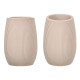 BICCHIERE POLIRESINA BAGNO GRIGIO RIGHE
