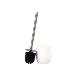 WHITE STRIPED POLYRESIN TOILET BRUSH