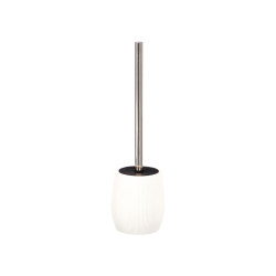 WHITE STRIPED POLYRESIN TOILET BRUSH