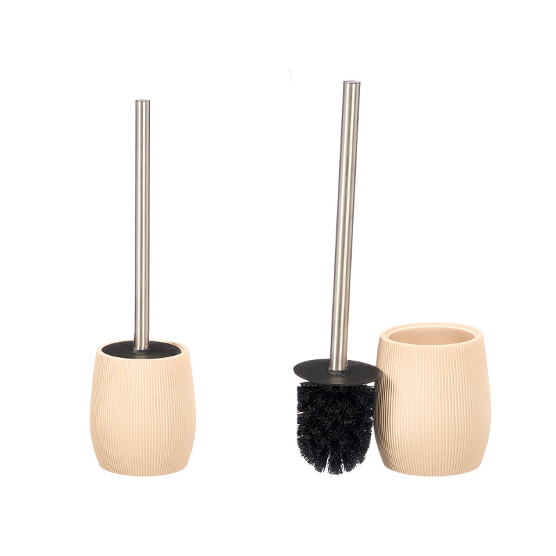 ESCOBILLERO POLIRESINA BEIGE RAYAS