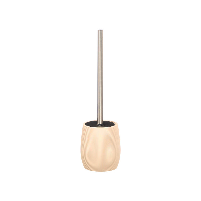 BEIGE STRIPED POLYRESIN TOILET BRUSH