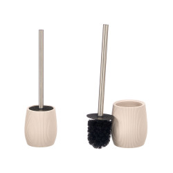 GREY STRIPED POLYRESIN TOILET BRUSH