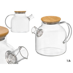 TEIERA BOROSILICATO COPERCHIO BAMBU 1,5L