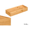 RECTANGULAR BAMBOO ORGANIZER 15X38CM