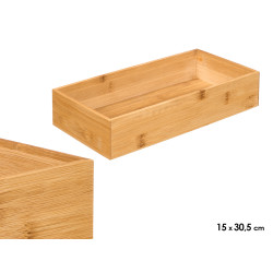 ORGANIZADOR BAMBU RETANGULAR 15X30,5CM