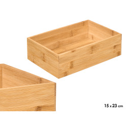 RECTANGULAR BAMBOO ORGANIZER 15X23CM