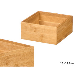 ORGANIZADOR BAMBU RECTANGULAR 15X15,5CM