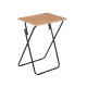 NATURAL FOLDABLE TABLE BLACK LEGS 48X38X66CM