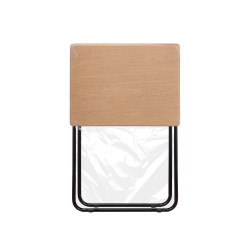 TAVOLO PIEGHEVOLE NATURALE GAMBE NERE 48X38X66CM