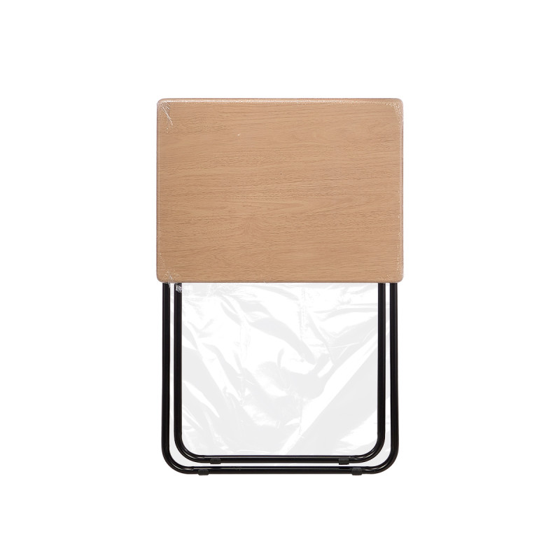 MESA DOBRAVEL NATURAL PERNAS PRETAS 48X38X66CM