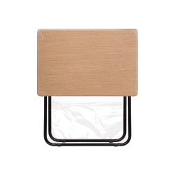 MESA PLEGABLE NATURAL PATAS NEGRAS 70X50X70CM