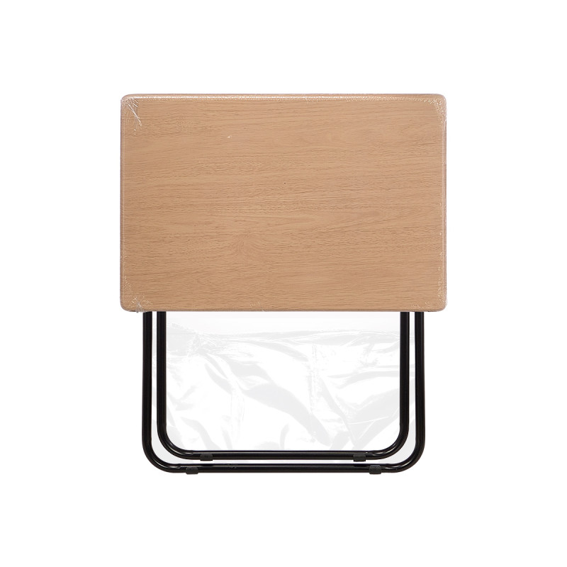 MESA DOBRAVEL NATURAL PERNAS PRETAS 70X50X70CM