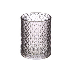 SET 2 DOSIFICADOR VASO 410ML BAÑO GRIS DIAMANTE