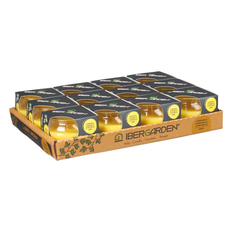 VELA AROMATICA CITRONELA TARRO VIDRIO