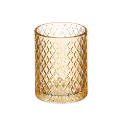 SET 2 BATH SOAP DISPENSER 410ML TUMBLER AMBER DIAM