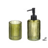 SET 2 DISTRIBUTEUR VERRE 350ML SALLE BAIN VERT