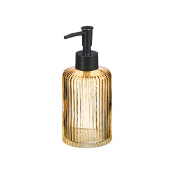 SET 2 BATH SOAP DISPENSR 350ML TUMBLER AMBER STRPD