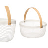 PANIER ROND BLANC ANSE BAMBOU