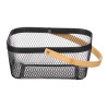 PANIER RECTANGULAIRE NOIR ANSE BAMBOU