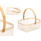 CESTINO RETTANGOLARE BEIGE MANICO BAMBU
