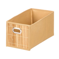 RECTANGULAR BAMBOO STORAGE BASKET