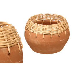 VASO INDALO ARGILLA VIMINI 25X17CM