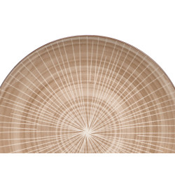 PLATO LLANO RAYAS MARRON 27CM