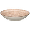 PLATO HONDO RAYAS MARRON 20CM