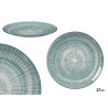 ASSIETTE PLATE RAYURES BLEUES 27CM