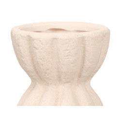 VASE SAHARA RAYURES LARGES BLANC MOYEN