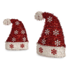 GORRO NAVIDEÑO COPOS ESPUMILLON ROJO Y BLANCO