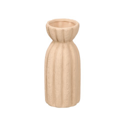 WIDE STRIPED TERRACOTTA EARTHY VASE MEDIUM