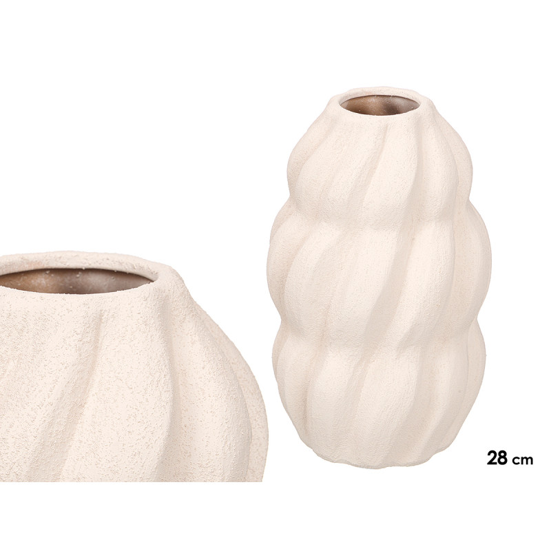 VASO SPIRALE BIANCO TERRACOTTA GRD