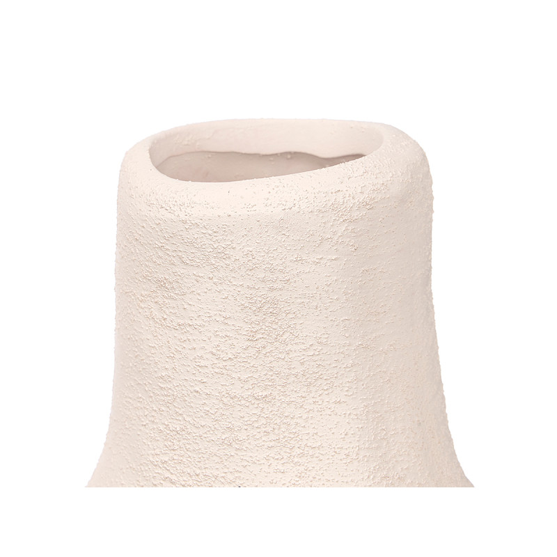 JARRON MODERNO AGUJERO BLANCO TERRACOTA GRD