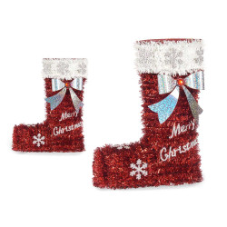 CALCETIN NAVIDEÑO ESPUMILLON PEQ ROJO Y BLANCO