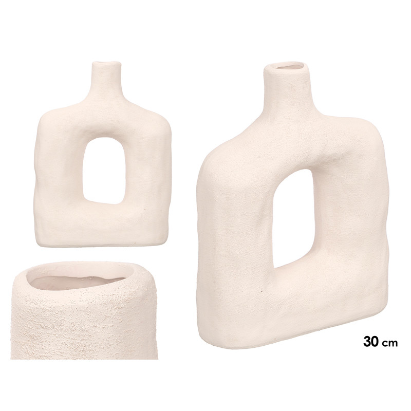 VASO MODERNO BURACOS SAHARA BRANCO MEDIO