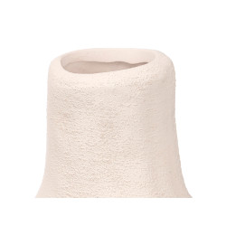 JARRON MODERNO AGUJERO BLANCO TERRACOTA MEDIANO