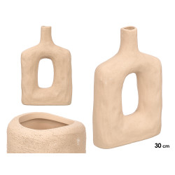 VASO MODERNO FURADO TERRA SAHARA MEDIO