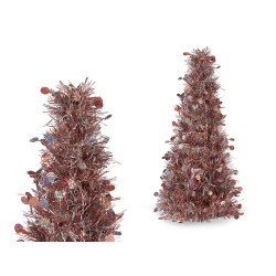 NAV TREE DECORAZIONE OLOGRAFICO 31CM ROSA SCURO
