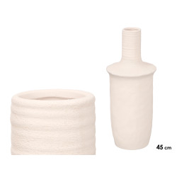 VASE SAHARA BOUCHE ÉTROITE BLANC GRAND