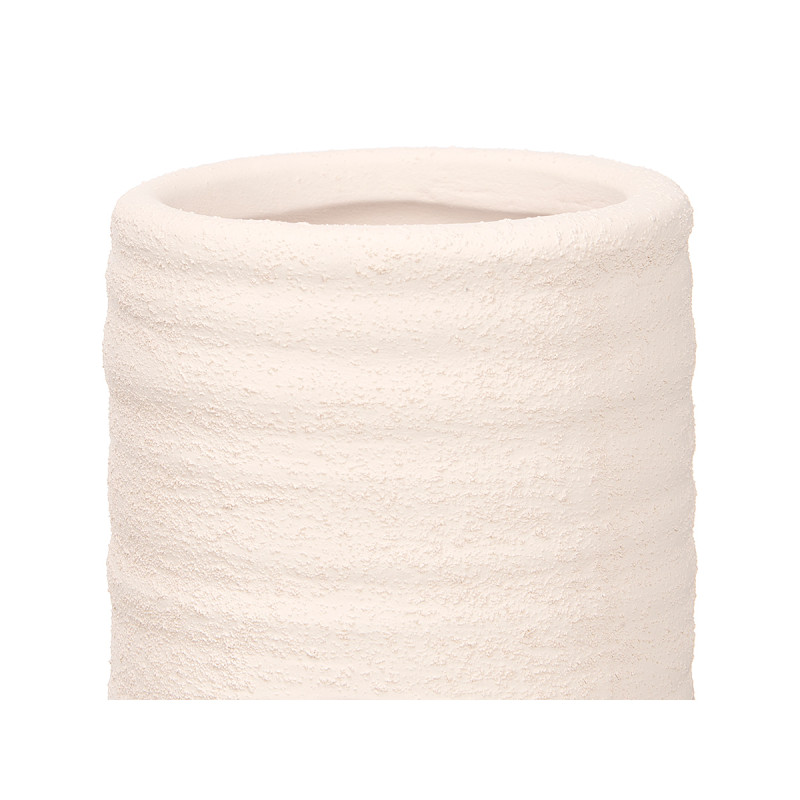 VASE À GOULET ÉTROIT BLANC TERRE CUITE GRD