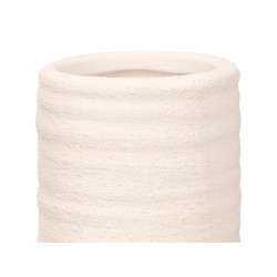 NARROW MOUTH TERRACOTTA WHITE VASE MEDIUM