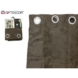 CORTINA 140X260 MARMOREADA CASTANHO