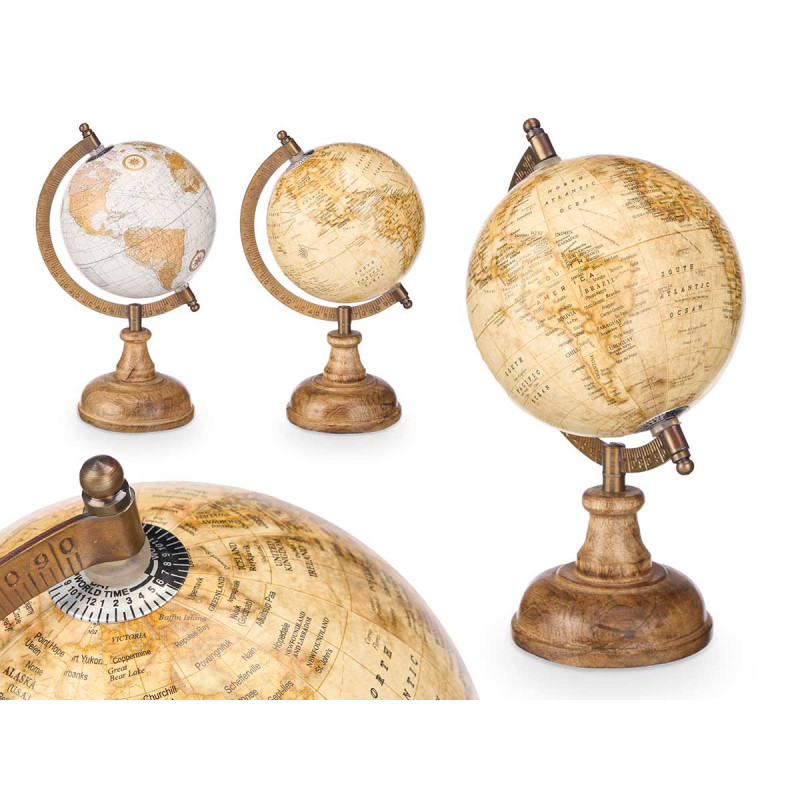 GLOBO TERRESTRE 12,5CM DIAM ASS 2 MOD MATE