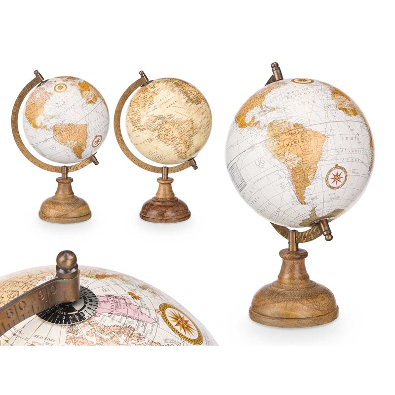 GLOBE TERRESTRE 15CM ASSORT 2 MOD MAT