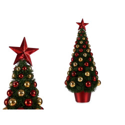 ALBERO DI NATALE VERDE SFERE ROSSE ORO GRANDI
