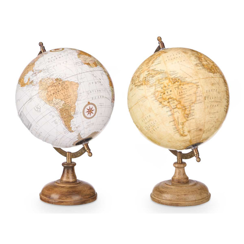 GLOBE TERRESTRE 20CM ASSORTI 2 MODÈLES MAT
